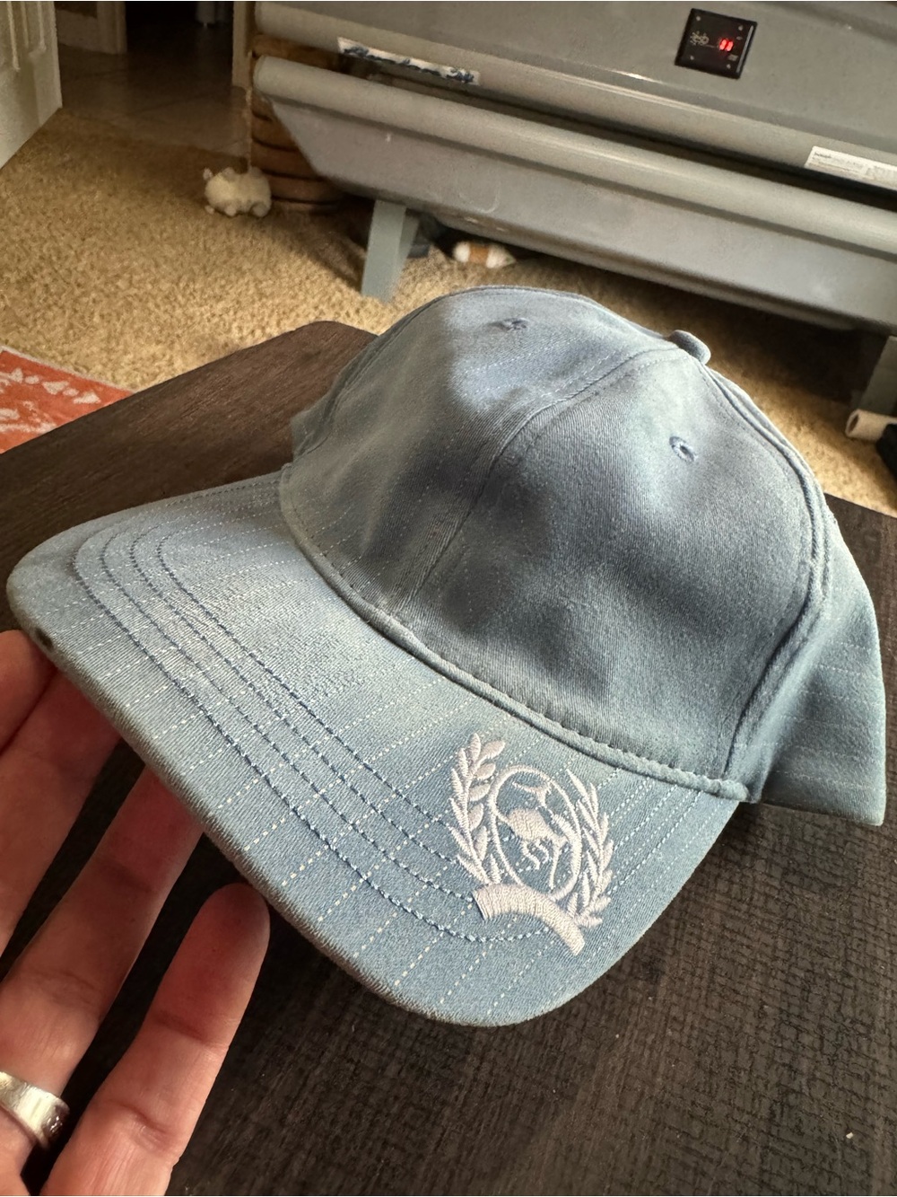 Cinch Men's Baseball Cap White/Blue Flex Fit One Size